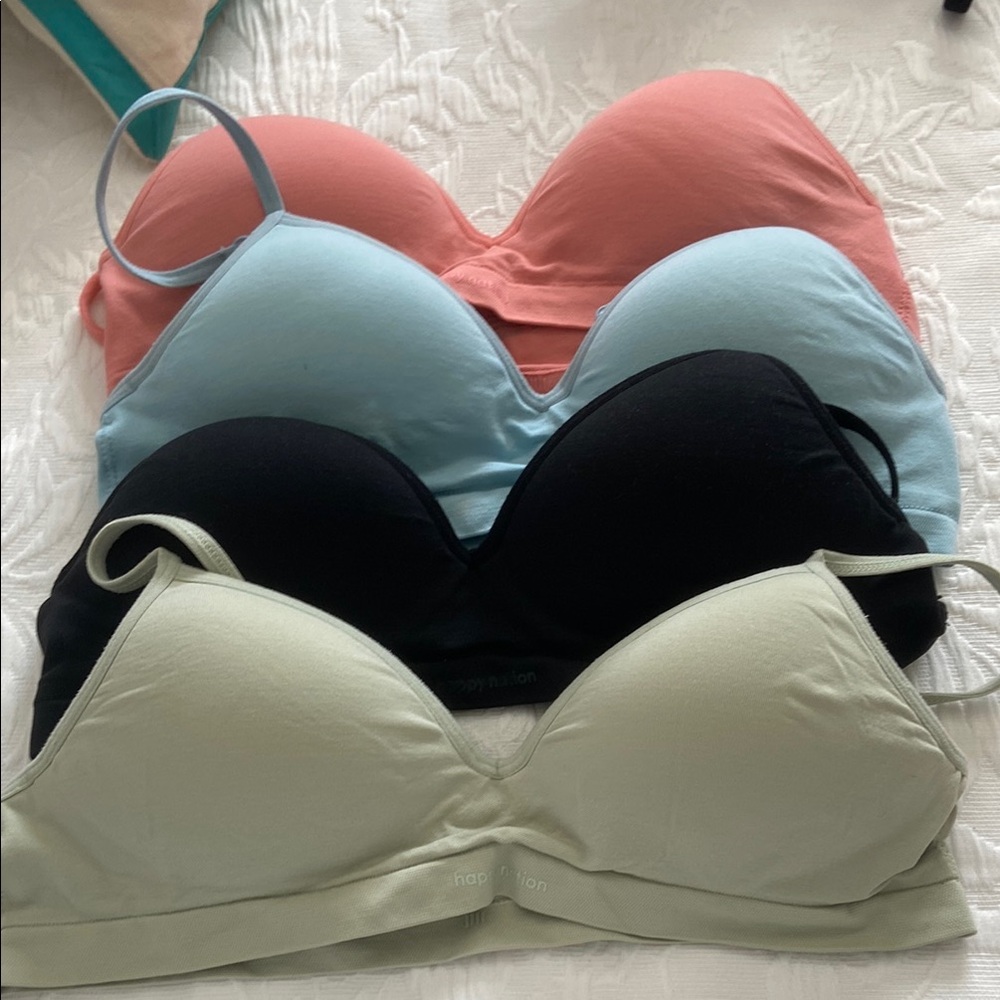 Black and Blue Molded Cup T-Shirt Bras